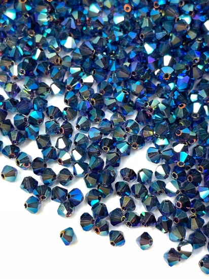 Picture of Preciosa Bead Rondell 4mm Deep Tanzanite AB2X x100