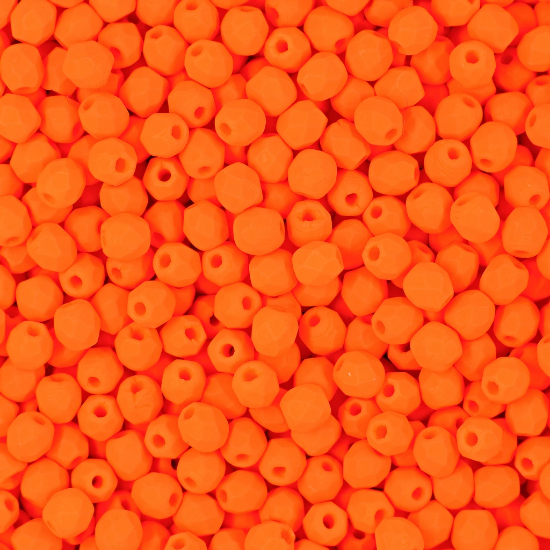 Picture of Fire-Polished 3mm Neon Orange x100