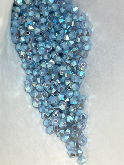 Picture of Preciosa Bead Rondell 4mm Light Sapphire Opal AB2X x100