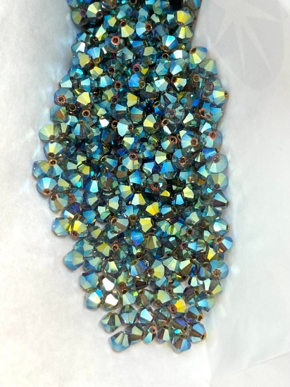 Picture of Preciosa Bead Rondell 4mm Black Diamond AB2X x100