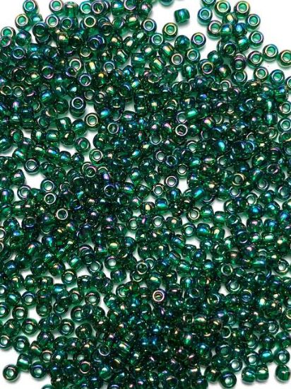 Picture of Toho 11/0 179: Transparent Rainbow Green Emerald x25g