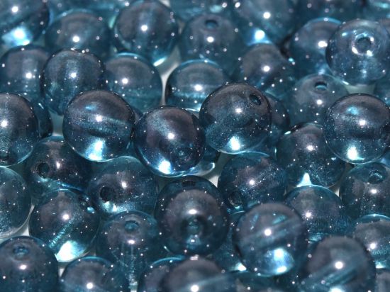 Picture of Round Beads 6mm Crystal Baby Blue Luster x25