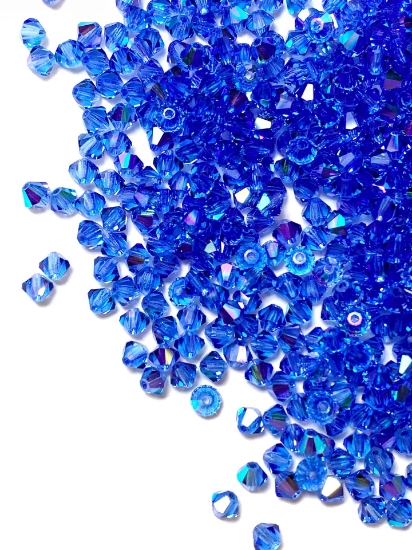 Picture of Preciosa Bead Rondell 4mm Saphire AB x100