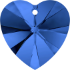 Picture of Swarovski 6228 Xilion Heart Pendant 10mm Sapphire x1