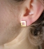 Picture of Stainless Steel Ear stud 10mm rhombus Gold x10