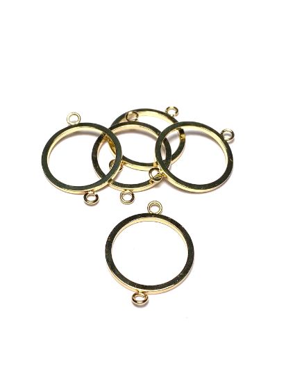 Picture of Premium Component Ring 20mm Round w/ 2 loops Gold Plate x1