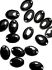 Picture of Candy Oval 14x10mm Black x4