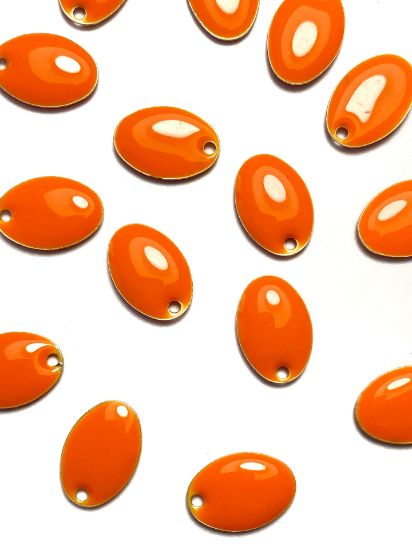 Picture of Candy Oval 14x10mm Orange x4