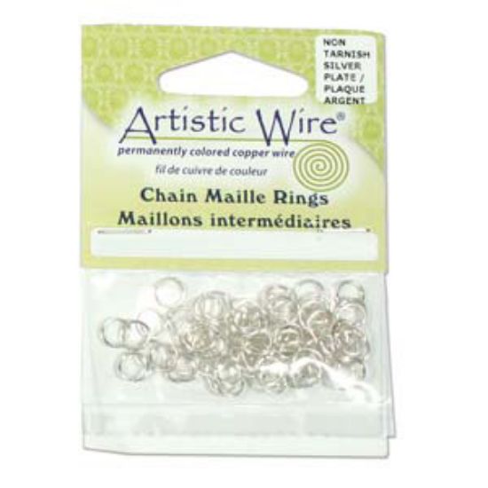 Picture of Artistic Wire Jump Ring 5.56mm non-tarnish Silver x50