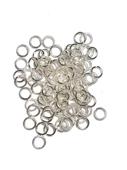 Picture of Premium Jump Ring 8x1,2mm Shiny Silver x50