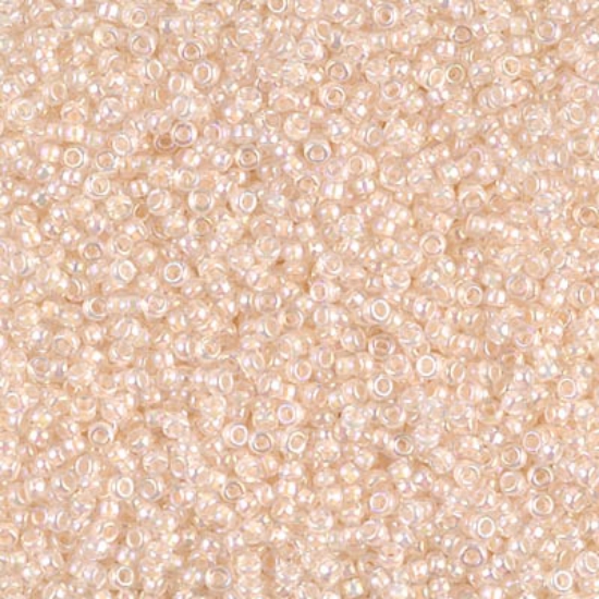Picture of Miyuki Seed Beads 15/0 281 Pale Peach Lined Crystal AB x10g