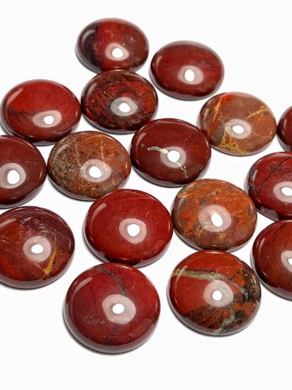 Picture of Cabochon red jasper (natural) 20mm round x1