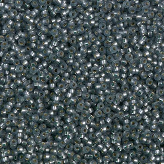 Picture of Miyuki Seed Beads 15/0 1657 Dyed Semi-Frosted Silver Lined Gray x10g
