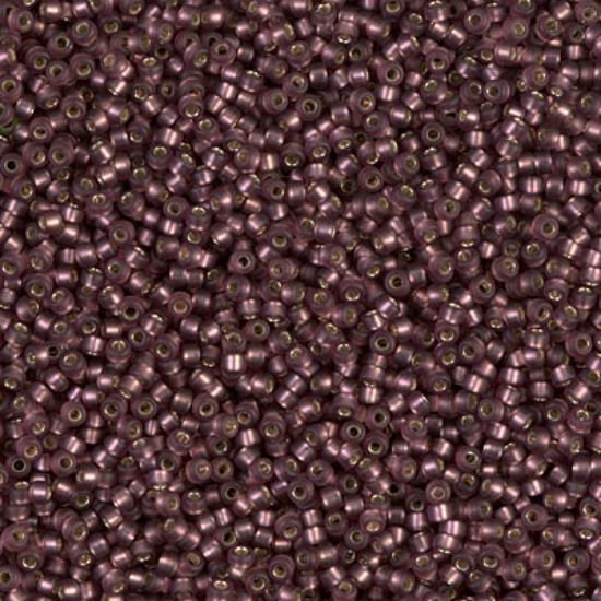 Picture of Miyuki Seed Beads 15/0 13F Mat Silver Lined Dark Smoky Amethyst x10g