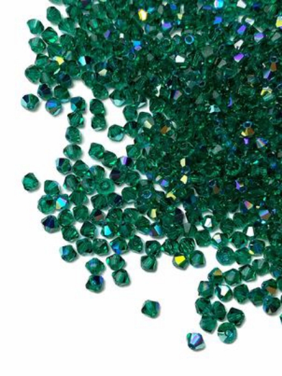 Picture of Preciosa Bead Rondell 3mm Emerald AB x44