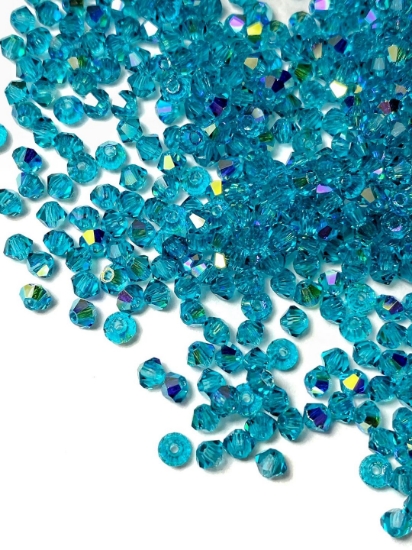 Picture of Preciosa Bead Rondell 4mm Blue Zircon AB x100