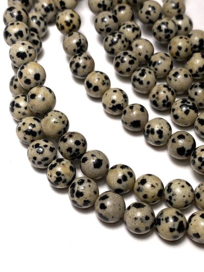 Picture of Dalmatian Jasper bead 8mm round x38cm