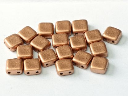 Image de 2-Holes Tile 6mm Vintage Copper x50