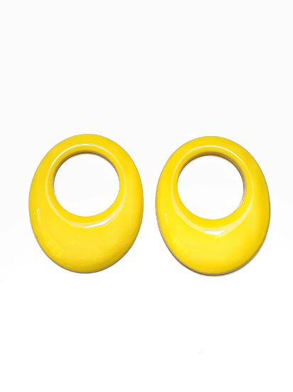 Picture of Acrylic element Oval 27x33 mm Yellow x2