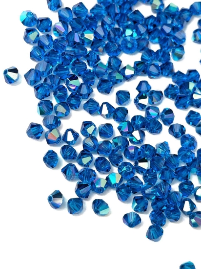 Picture of Preciosa Bead Rondell 4mm Capri Blue AB x100