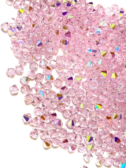 Picture of Preciosa Bead Rondell 4mm Pink Sapphire AB x100