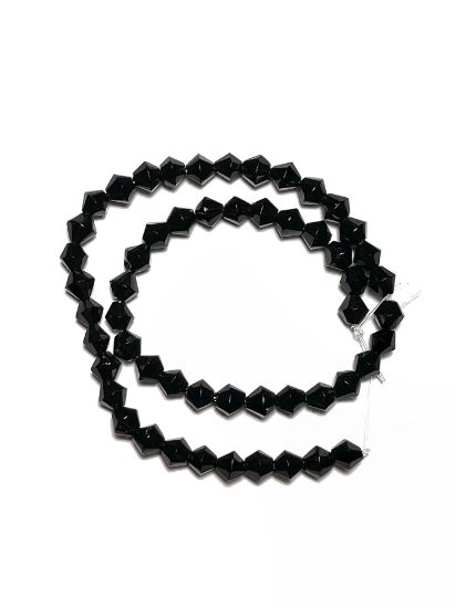 Picture of Bicone Glass bead 5mm Black x50