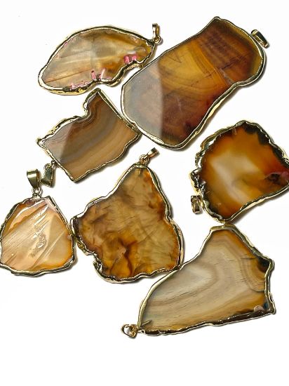 Picture of Pendant Agate Brown-Grey x1