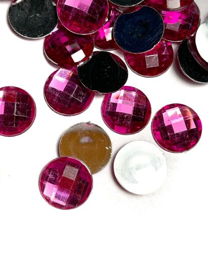 Picture of Faceted Cabochon 14mm Pink x8