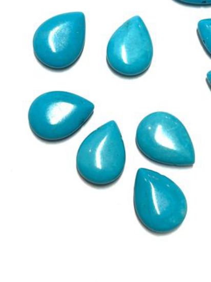 Picture of Magnesite Drop side drilled 19x25mm Light Blue x1
