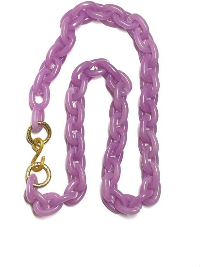 Picture of Acrylic Cable Chain 24x18mm Old Rose x70cm