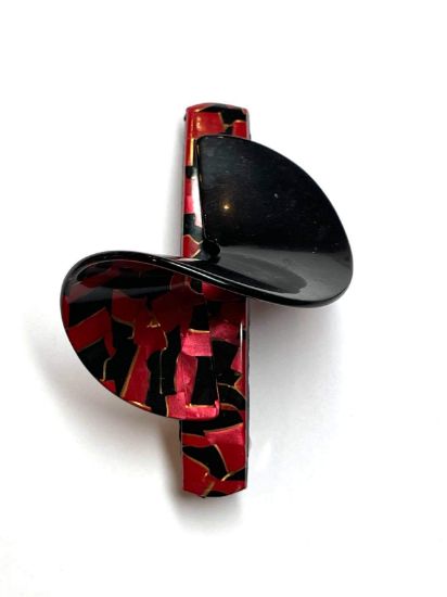 Picture of Vintage Acrylic Hairclip 8.5 cm Red  x1