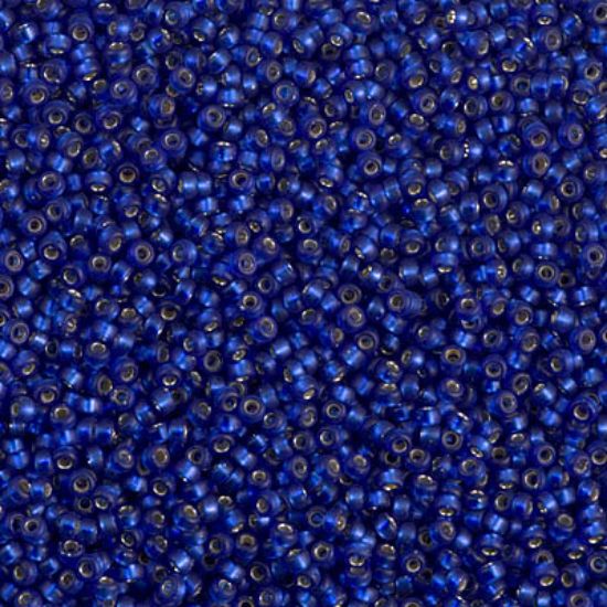 Picture of Miyuki Seed Beads 15/0 1653 Dyed Semi-Frosted Silver Lined Dusk Blue x10g