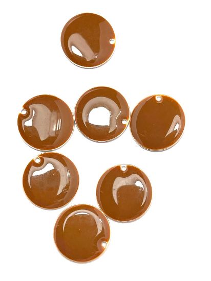 Picture of Candy Epoxy Round pendant 18mm Choco x1