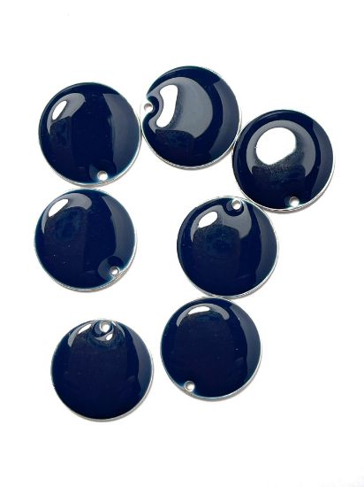 Picture of Candy Epoxy Round 18mm Navy Blue x1