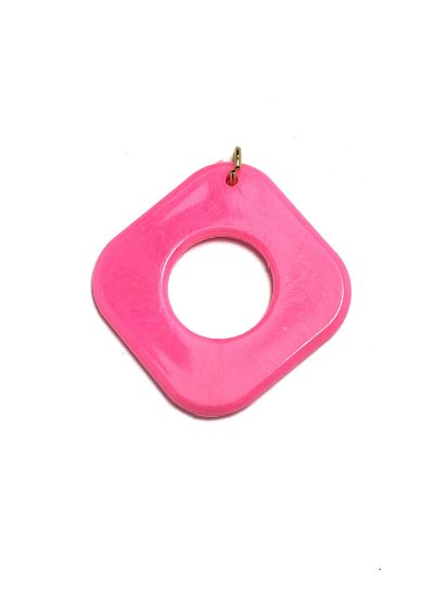 Picture of Acrylic element Square 41mm Pink x2