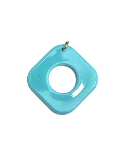 Picture of Acrylic element Square 41 mm Turquoise x2