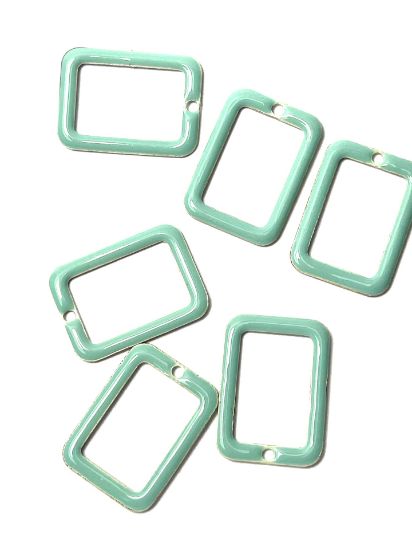 Picture of Candy Epoxy Rectangle 20x14mm Light Turquoise x1
