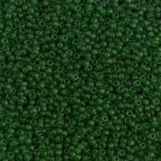 Picture of Miyuki Seed Beads 15/0 1611 Dyed Semi-Frosted Transparent Olive x10g
