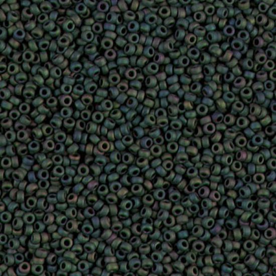 Picture of Miyuki Seed Beads 15/0 2066 Mat Metallic Teal Iris x10g