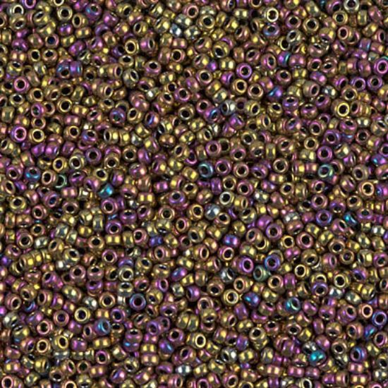 Picture of Miyuki Seed Beads 15/0 188 Metallic Purple/Gold Iris x10g