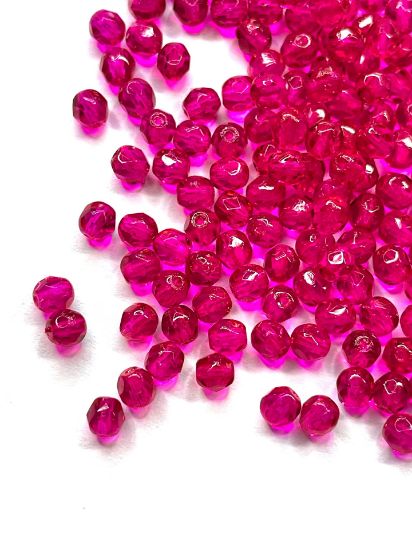 Picture of Fire-Polished 4mm Fuchsia x50