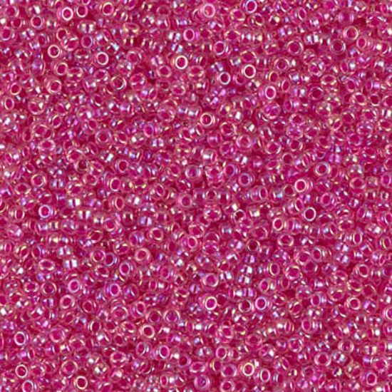 Picture of Miyuki Seed Beads 15/0 355 Hot Pink Lined Crystal AB x10g