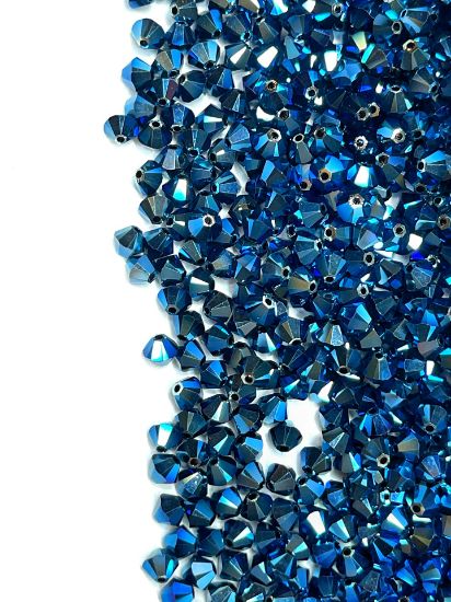 Picture of Swarovski 5328 Xilion Bead 4mm Crystal Metallic Blue 2x x100