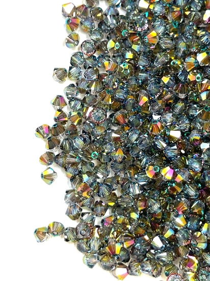 Picture of Swarovski 5328 Xilion Bead 4mm Crystal Iridescent Green x100