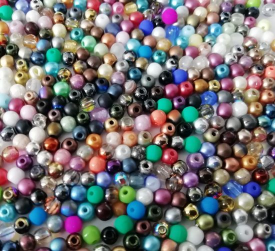 Picture of Round beads 3mm Color Mix x100g