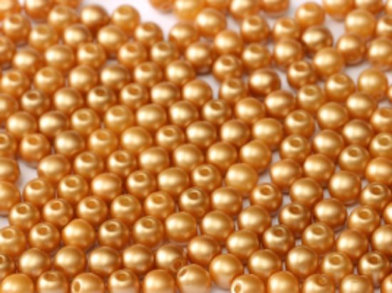 Picture of Round beads 3mm Pastel Amber x50