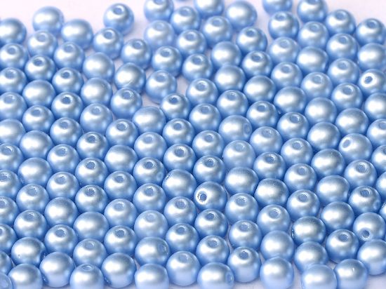 Picture of Round beads 3mm Pastel Light Sapphire x50