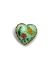 Picture of Czech Vintage Glass Button Heart with Butterfly 23mm x1