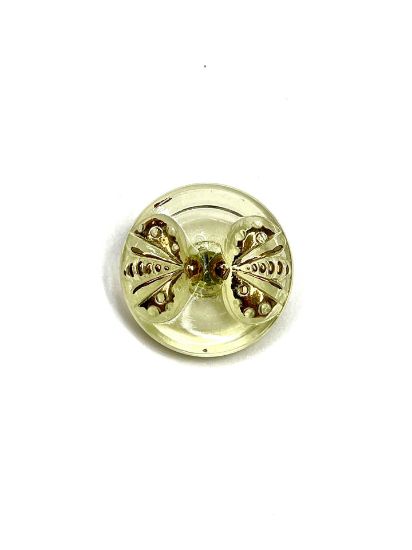 Picture of Czech Vintage Glass Button Butterfly 24mm x1