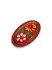 Picture of Czech Vintage Glass Button Flower 42x26mm Red x1